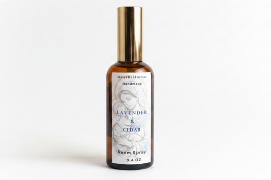 Little Flower Room and Linen Spray – Lavender Cedar/ Rosemary and Sage- Amber Glass Bottle – Non-Toxic, Alcohol-Free